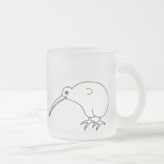 Caneca De Café Vidro Jateado Kiwi