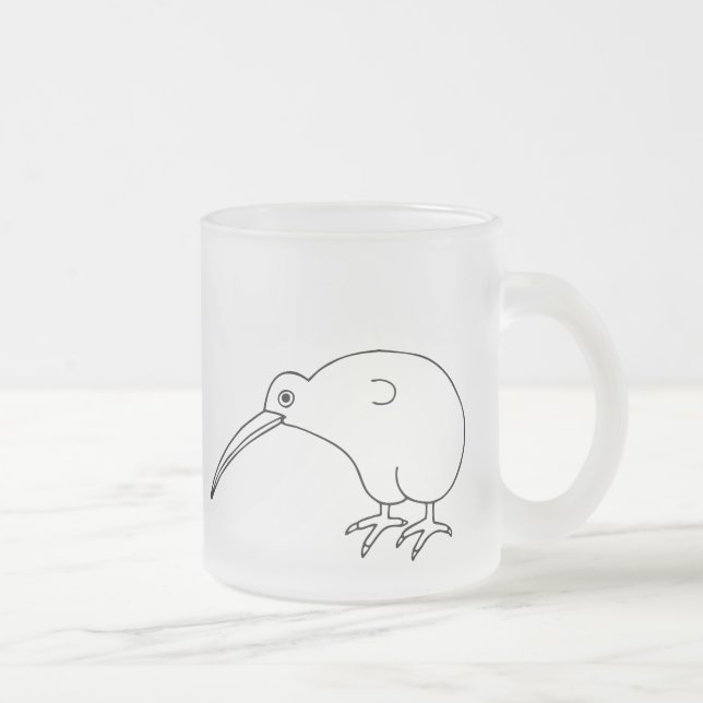 Caneca De Café Vidro Jateado Kiwi (Direita)