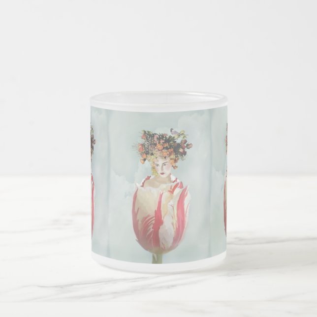 Caneca De Café Vidro Jateado La Tulipe (Centro)