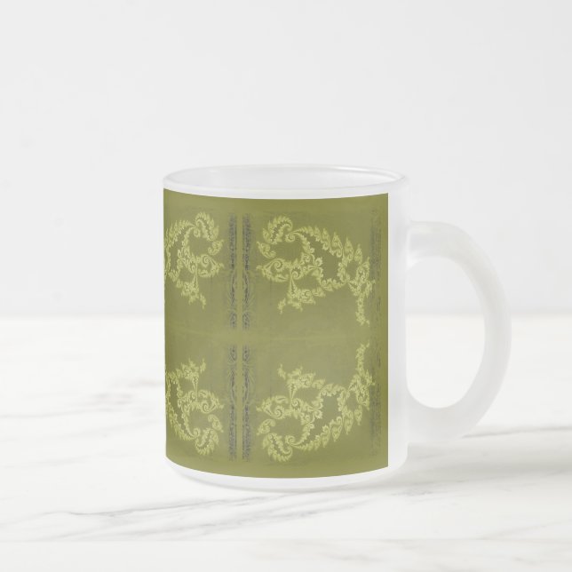 Caneca De Café Vidro Jateado Lacey Swimmer - Olive (Direita)