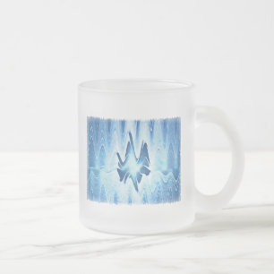 Caneca De Café Vidro Jateado Lago Glacial