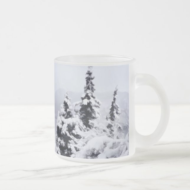 Caneca De Café Vidro Jateado Lago Nojiri Mug (Direita)