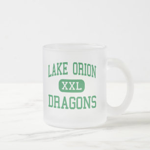 Caneca De Café Vidro Jateado Lago Orion - dragões - alto - lago Orion Michigan