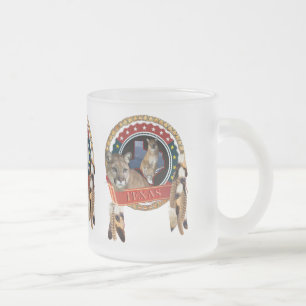 Caneca De Café Vidro Jateado Leão de montanha do Texas