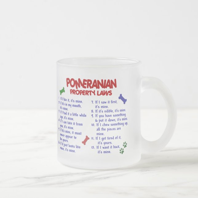 Caneca De Café Vidro Jateado Leis 2 da propriedade de POMERANIAN (Direita)