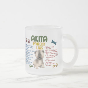 Caneca De Café Vidro Jateado Leis 4 da propriedade de Akita