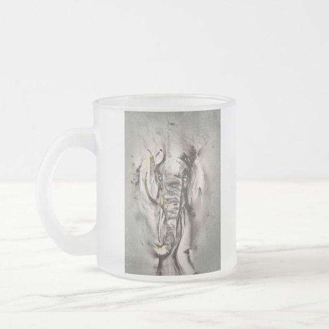 Caneca De Café Vidro Jateado Léléphant (Esquerda)