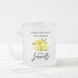Caneca De Café Vidro Jateado Lêmons Limoncello Fosco Vidro de Limão