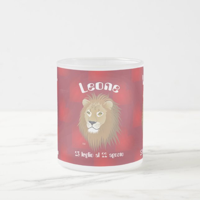 Caneca De Café Vidro Jateado Leone 23 al 22 Tazze luglio agosto (Centro)