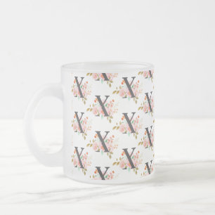 Caneca De Café Vidro Jateado Letra X