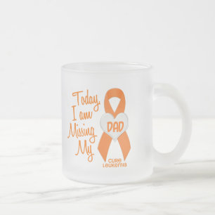 Caneca De Café Vidro Jateado Leucemia que falta meu pai 1