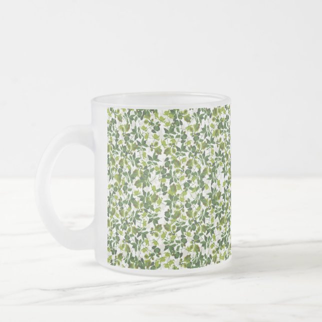 Caneca De Café Vidro Jateado Liberty Green 2 (Esquerda)