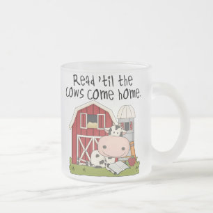 Caneca De Café Vidro Jateado Lido 'até as vacas venha em casa