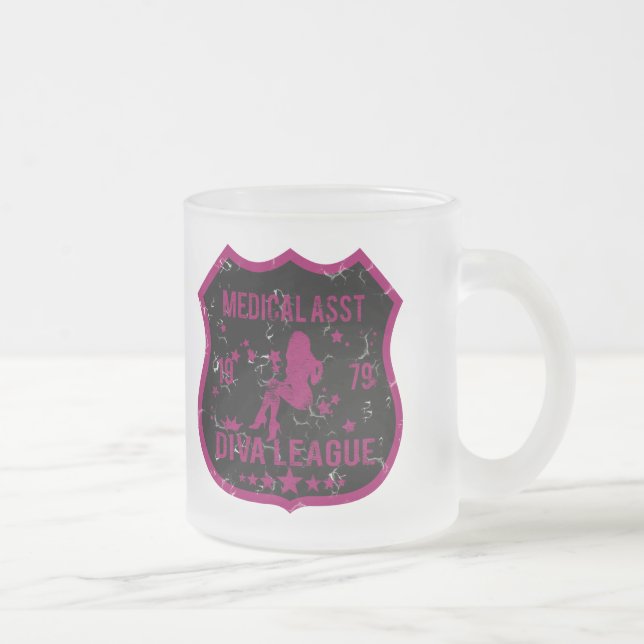 Caneca De Café Vidro Jateado Liga médica da diva de Asst (Direita)