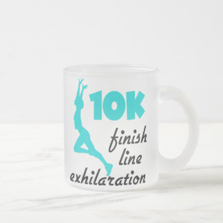 Caneca De Café Vidro Jateado Linha de Término Aqua de 10.000