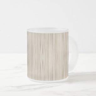 Caneca De Café Vidro Jateado Linhas marrons abstratas fofas design