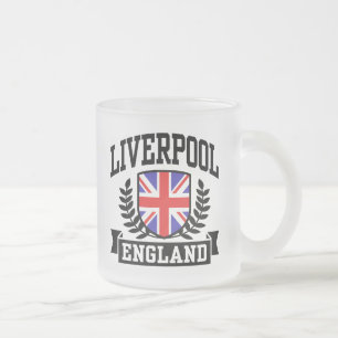 Caneca De Café Vidro Jateado Liverpool England