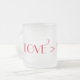 Caneca De Café Vidro Jateado Localizando Lilases - Mug de Amor Esquadrado