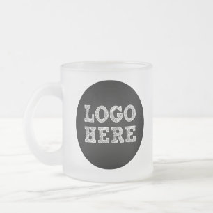 Caneca De Café Vidro Jateado Logotipo aqui