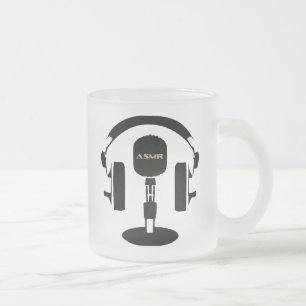 Caneca De Café Vidro Jateado Logotipo ASMR