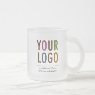 Caneca De Café Vidro Jateado Logotipo da empresa Fosco Glass Mug de 10 oz Não m