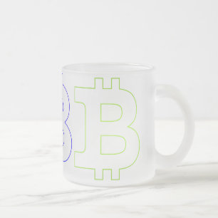 Caneca De Café Vidro Jateado Logotipo de Bitmoeda