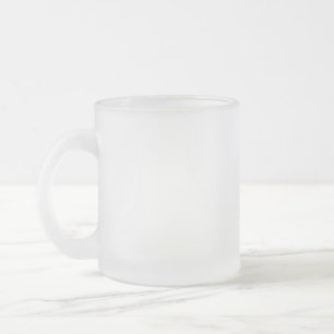 Caneca De Café Vidro Jateado Logotipo do Fosco Glass Mug Dual Side