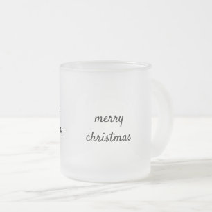 Caneca De Café Vidro Jateado Logotipo personalizado simples e elegante aqui da