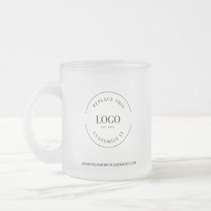 Caneca De Café Vidro Jateado Logotipo promocional de negócios personalizado exc
