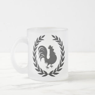 Caneca De Café Vidro Jateado Logotipo rooster