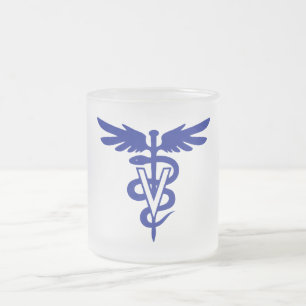 Caneca De Café Vidro Jateado logotipo veterinário 4