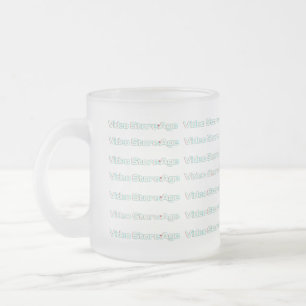 Caneca De Café Vidro Jateado Loja de Vídeos.Canecas Idade