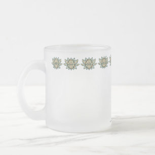 Caneca De Café Vidro Jateado Lotus Mug
