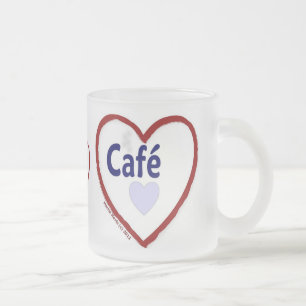 Caneca De Café Vidro Jateado Love Café - Fosco Mug