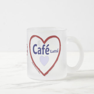Caneca De Café Vidro Jateado Love Café Latté - Fosco Mug