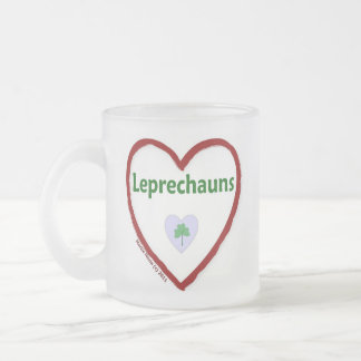 Caneca De Café Vidro Jateado Love Leprechauns