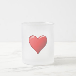 Caneca De Café Vidro Jateado Love Mug
