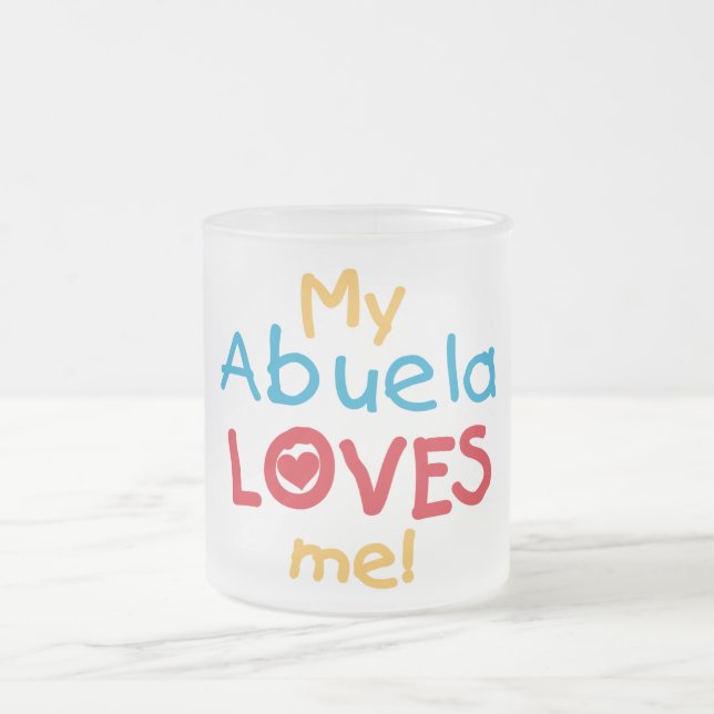 Caneca De Café Vidro Jateado LOVESMEabuela (Centro)