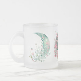 Caneca De Café Vidro Jateado Lua tripla