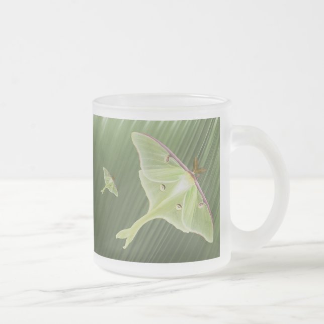 Caneca De Café Vidro Jateado Luna Moth (Direita)