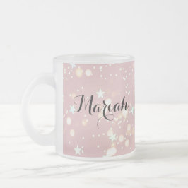 Caneca De Café Vidro Jateado Luxe modern romantinc girl