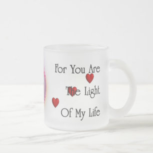 Caneca De Café Vidro Jateado Luz Da Minha Fosco De Vidro