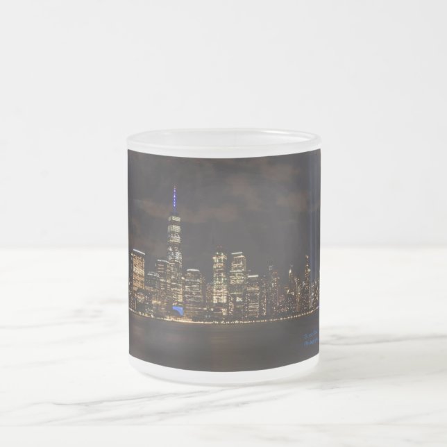 Caneca De Café Vidro Jateado Luzes de 11 de setembro (Centro)