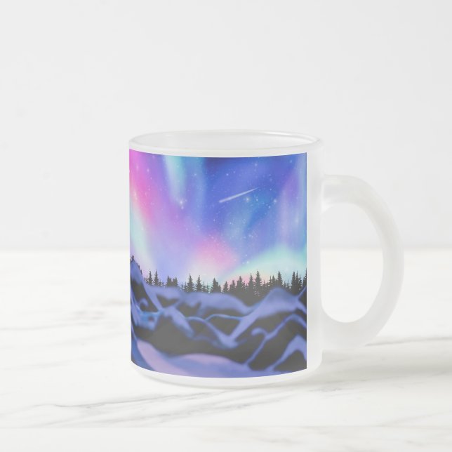 Caneca De Café Vidro Jateado Luzes de sonho (Direita)