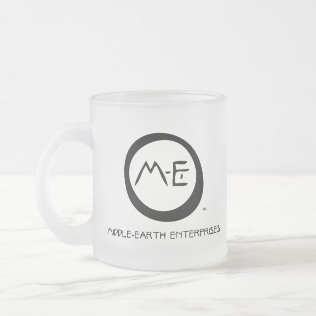 Caneca De Café Vidro Jateado M-E MIDDLE EARTH ENTERPRISES™ Fosco (Esquerda)