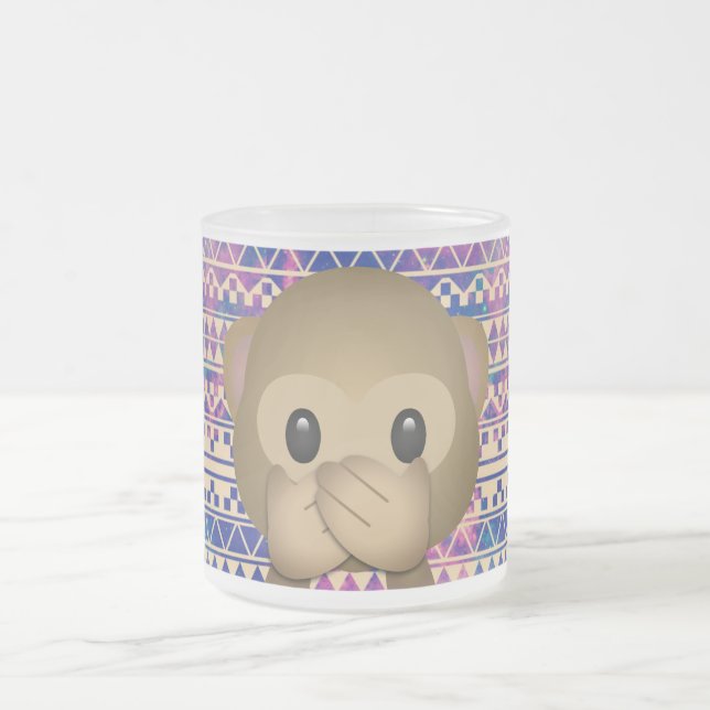 Caneca De Café Vidro Jateado Macaco de café (Centro)