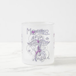 Caneca De Café Vidro Jateado Mãe café