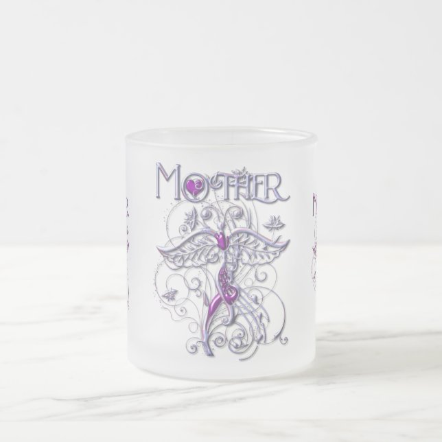 Caneca De Café Vidro Jateado Mãe café (Centro)