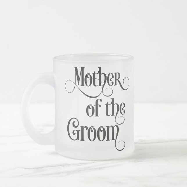 Caneca De Café Vidro Jateado Mãe do Noivo (Esquerda)