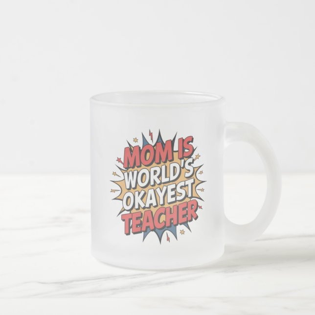 Caneca De Café Vidro Jateado Mãe Power (Direita)